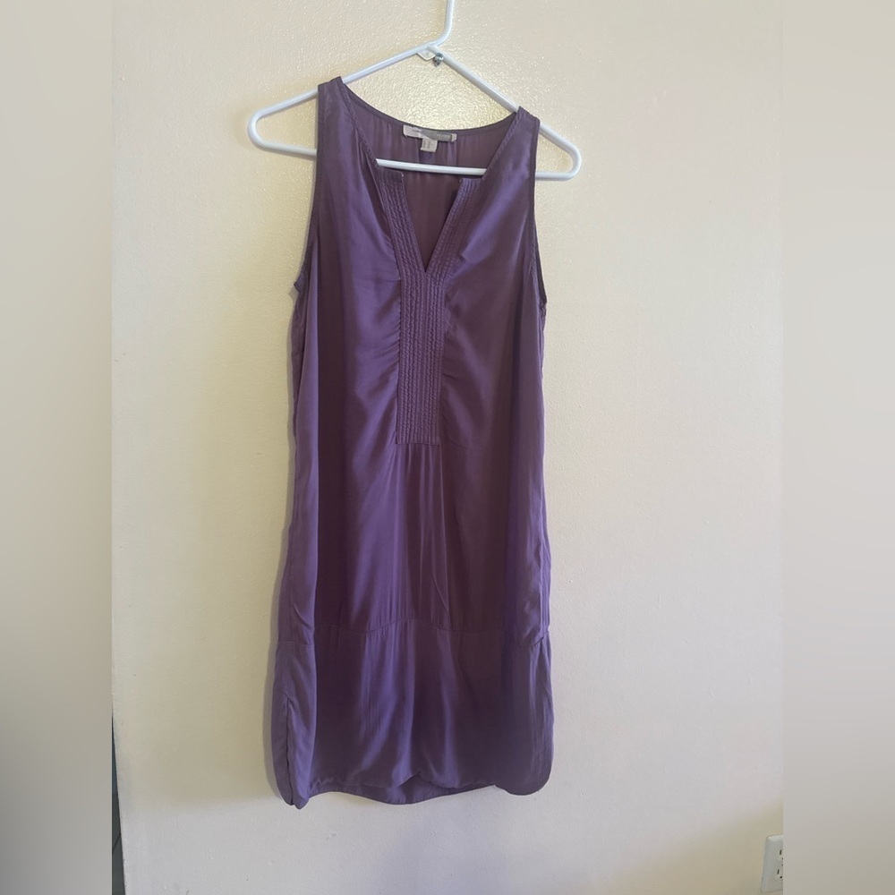Forever 21  Drop Waist Split Hem Embroidered Neck Sleeveless Dress | Size XS